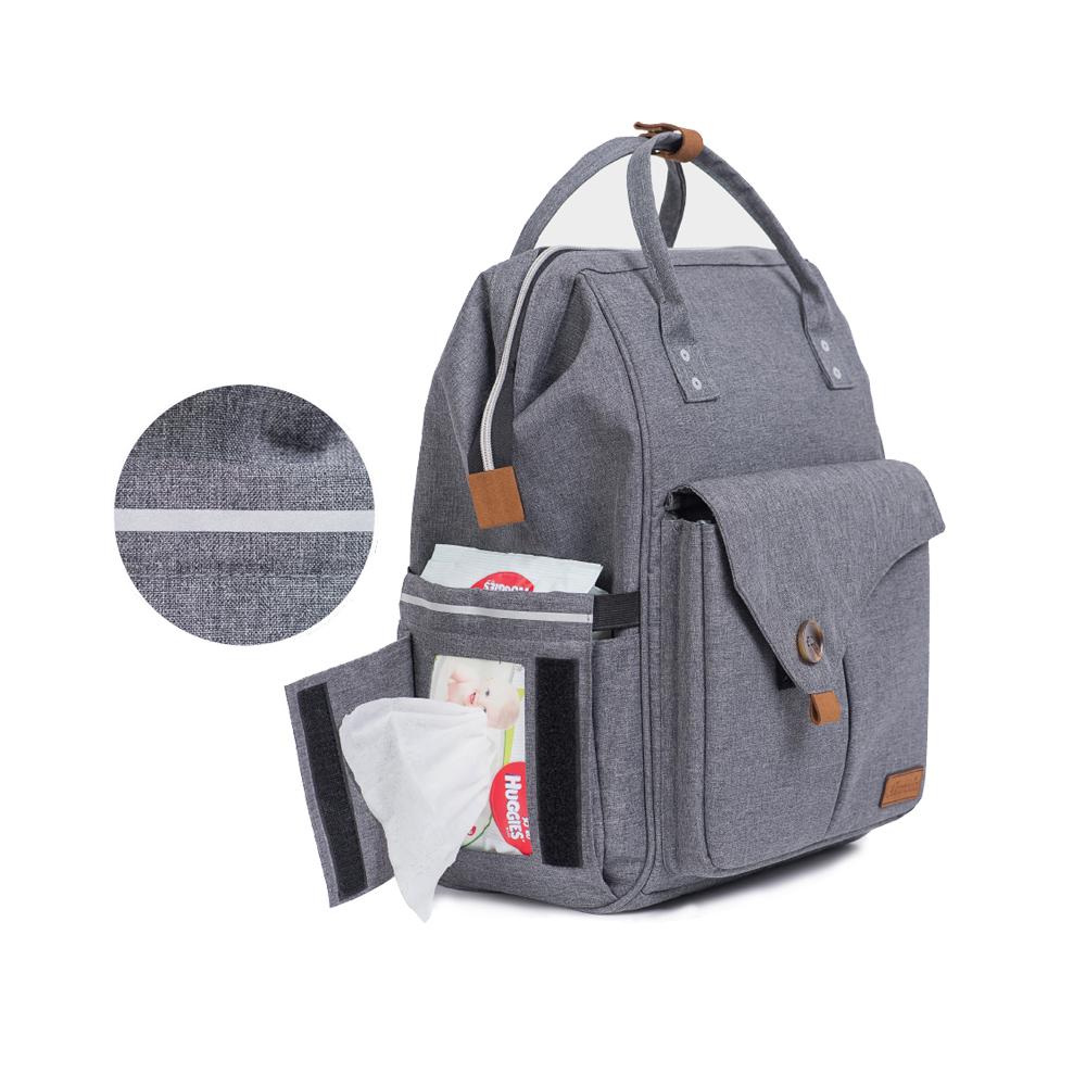 Grey hot sale nappy backpack